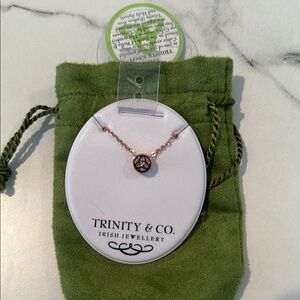 NWT rose gold Irish trinity Necklace